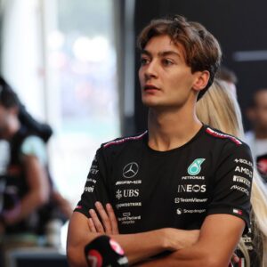 George Russell Provides a Glimpse Into 2024 Mercedes Challengers With His Fingers Crossed