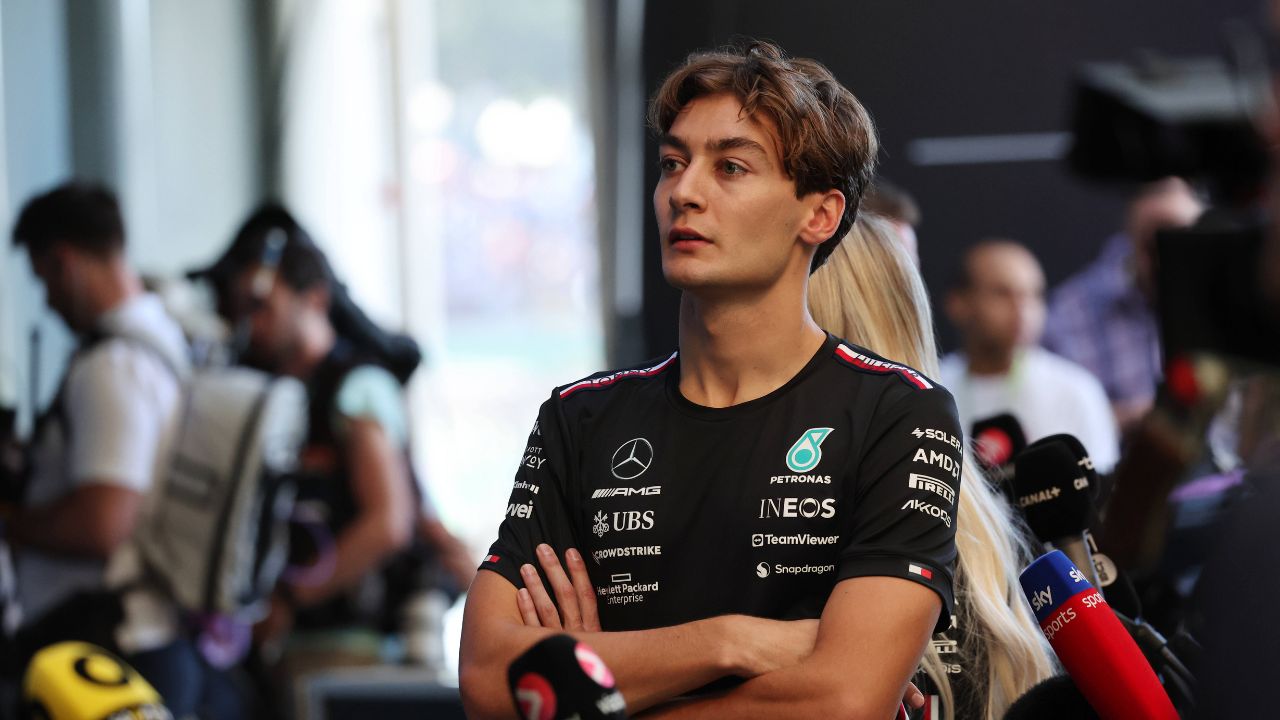 George Russell Provides a Glimpse Into 2024 Mercedes Challengers With His Fingers Crossed