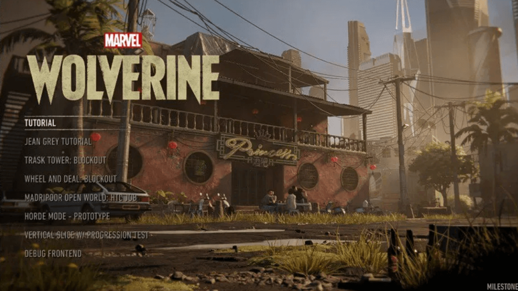 An image showing Wolverine starting page of PlayStation build on PC