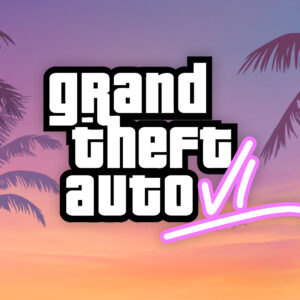 An image showing GTA 6 concept logo with revealed theme background from Rockstar Games, which had some recent leaks