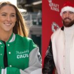 Kylie Kelce Gives Brother-in-Law Travis Kelce a Playful Smirk After Teasing Him With an Obvious Taylor Swift Reference