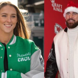 Kylie Kelce Gives Brother-in-Law Travis Kelce a Playful Smirk After Teasing Him With an Obvious Taylor Swift Reference