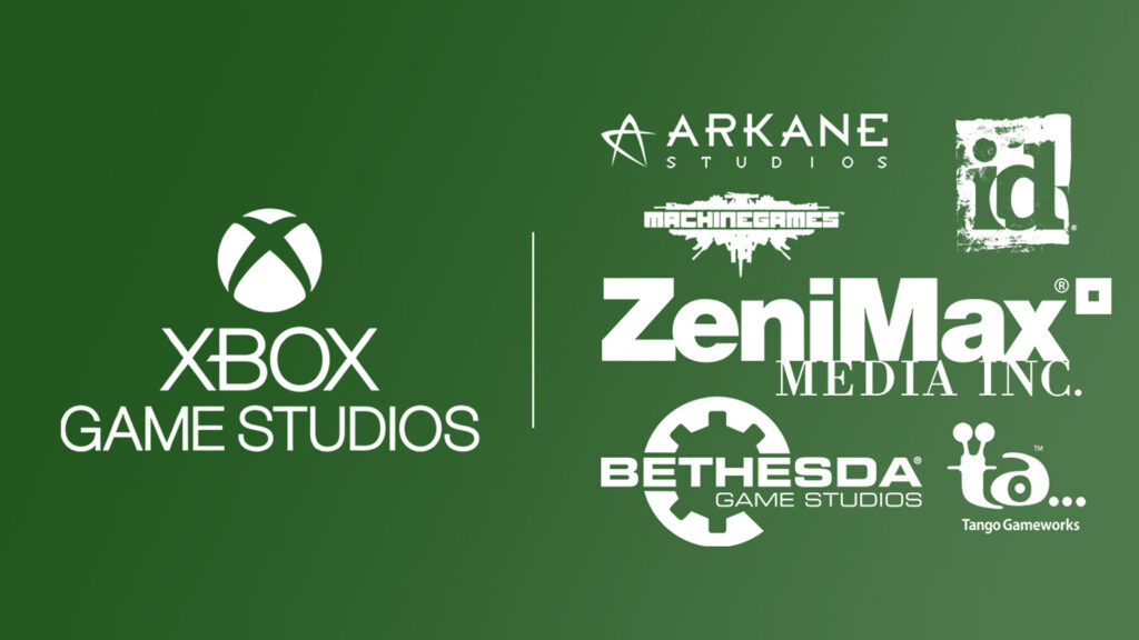 An image showing Xbox logo with ZeniMax and Bethesda Studios in classic green theme