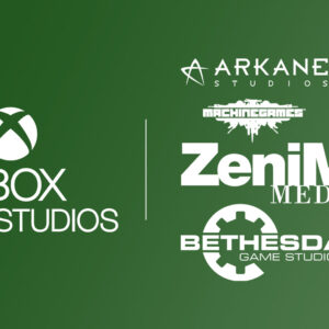 An image showing Xbox logo with ZeniMax and Bethesda Studios in classic green theme
