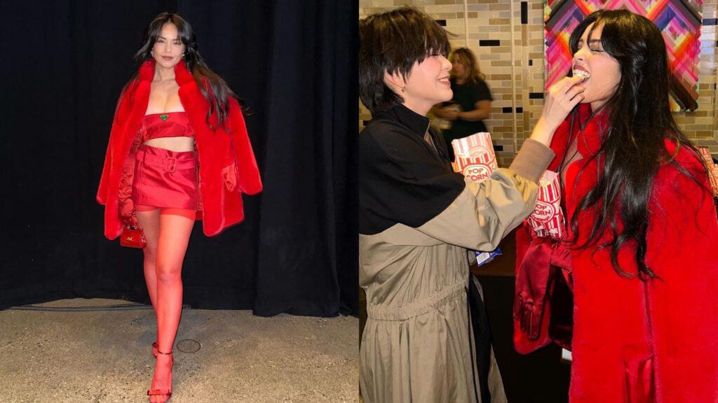 Valkyrae The Family Plan movie premiere dress reveal
