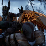 Kratos fighting Vanadis (Freya) in God of War Ragnarok