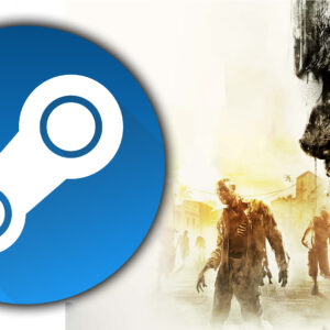 An image showing the Steam logo with Dying Light main cover