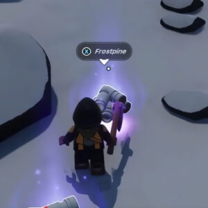An image showing Frostpine in Lego Fortnite, which can be turned in logs