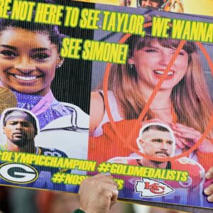 Fans Turn Packers vs Chiefs Into Simone Biles vs Taylor Swift as Celebs Line Up in Lambeau Field