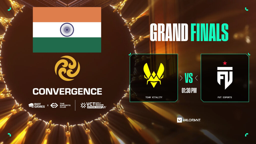 An image showing Valorant Convergence 2023 Finals cover with Indian flag