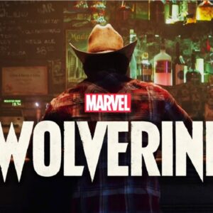 Wolverine sitting at a bar