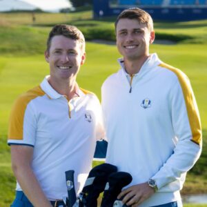Ludvig Aberg and ex-caddie Jack Clarke