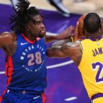 "What The F**k Are We Doing?": LeBron James Getting Heated At Isaiah Stewart For Elbowing His Neck Surfaces