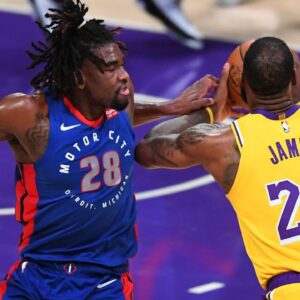 "What The F**k Are We Doing?": LeBron James Getting Heated At Isaiah Stewart For Elbowing His Neck Surfaces