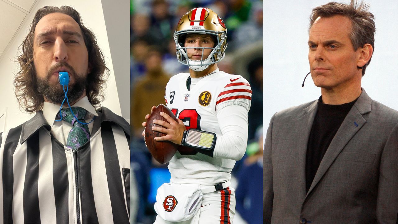 Sportscaster Nick Wright Casually Taunts Colin Cowherd for His “Backwards Hat” Segment on Brock Purdy