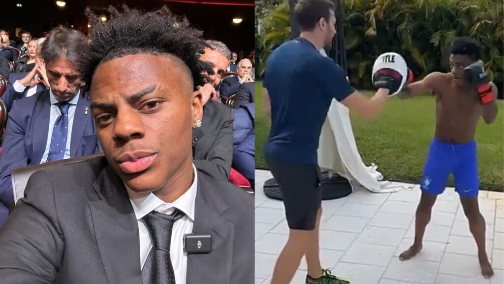 IShowSpeed seen practicing for his boxing fight against KSI