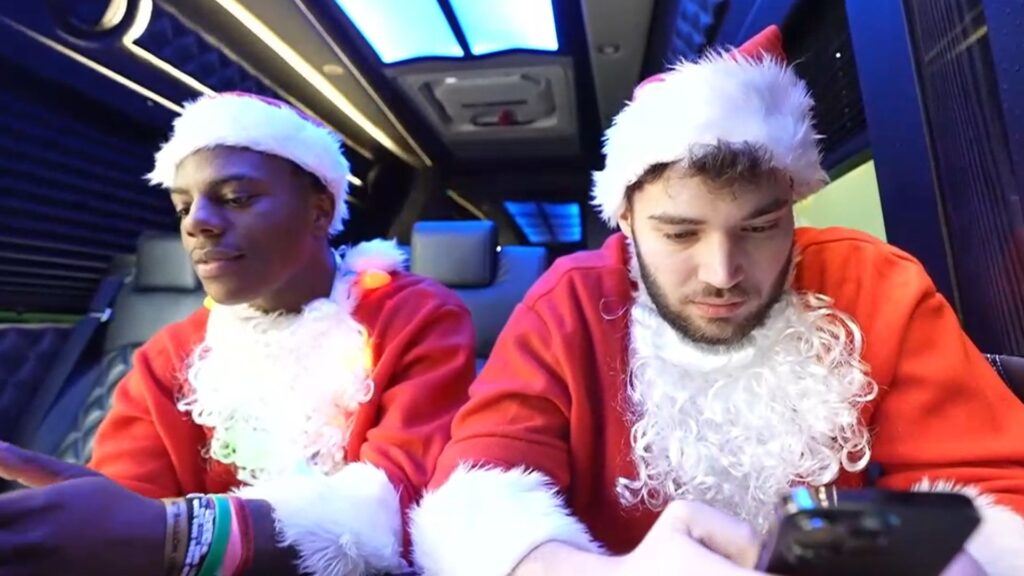 Adin Ross and IShowSpeed giveaway gifts and money for Christmas