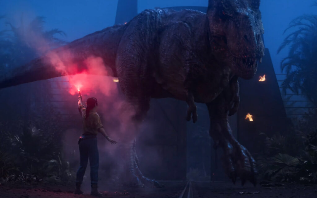 An image showing a screenshot from Jurassic Park Survival at the Game Awards 2023