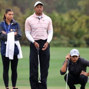 Tiger Woods, Charlie Woods and Sam Alexis
