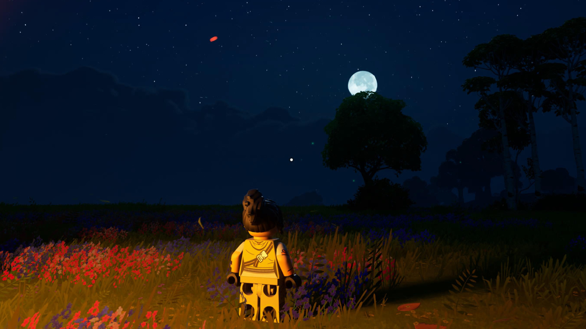 Nighttime in LEGO Fortnite