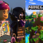 An image showing Lego Fortnite and Minecraft covers