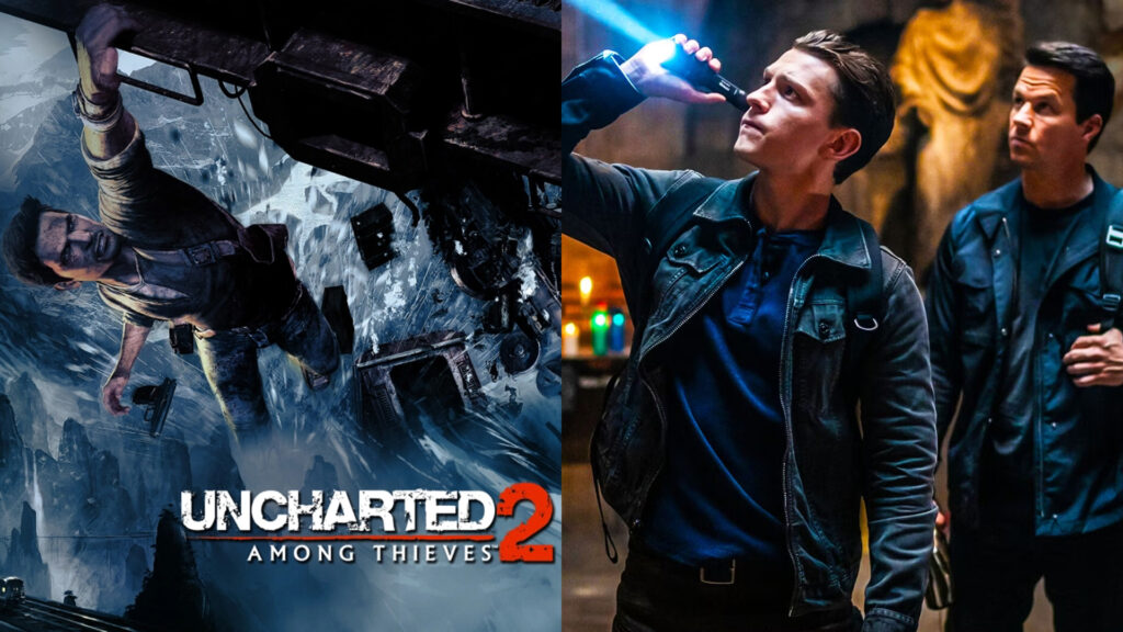 An image showing Mark Wahlberg with Tom Holland for Uncharted 2