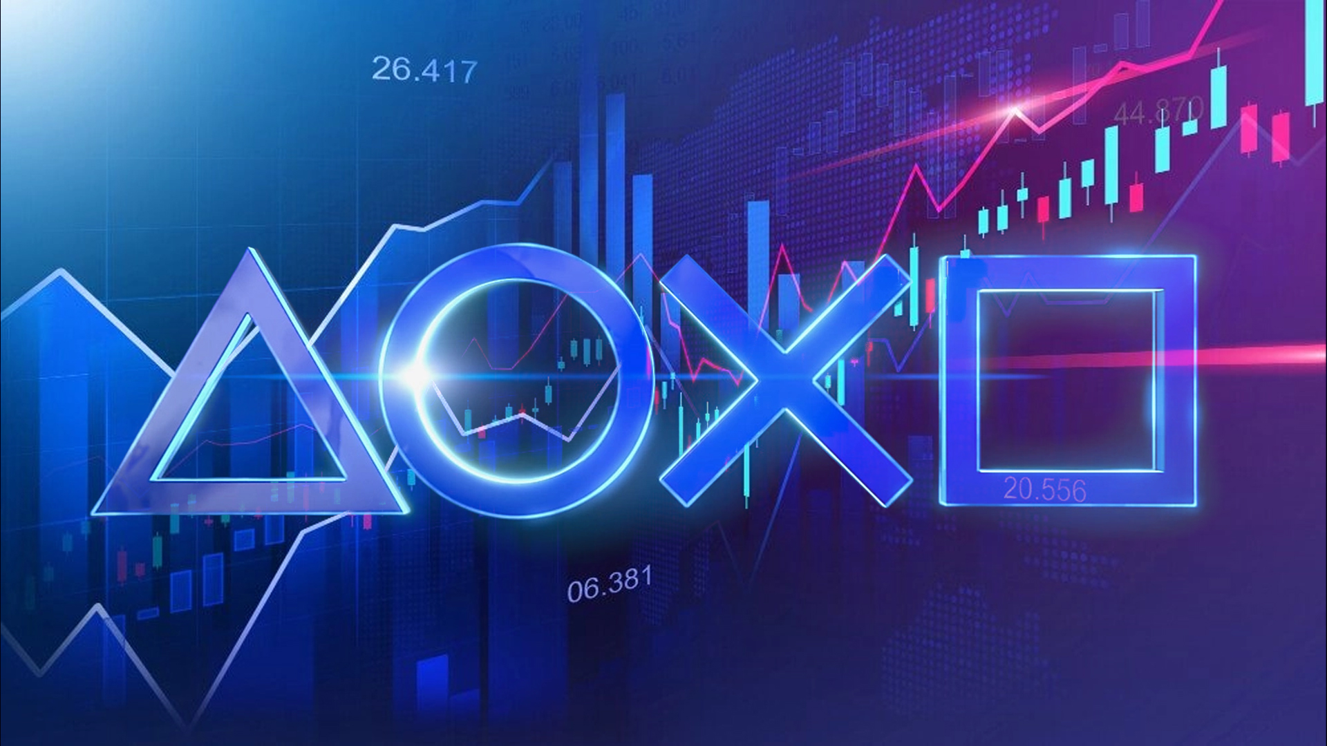 An image showing Sony PlayStation icon, with inflation visuals