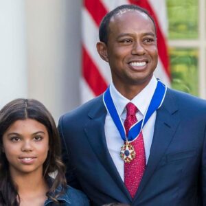 Tiger Woods and Sam Alexis Woods