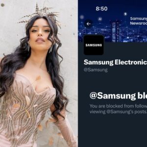 Samsung mistakenly identifies and thereafter blocks Valkyrae on X