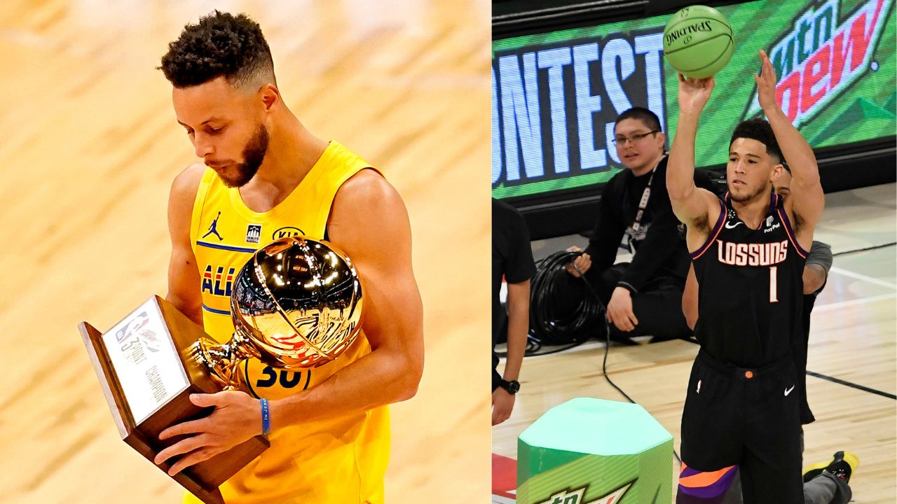 Top 5 Players with the Best Score in the All-Star 3-Pt Contest Featuring Stephen Curry and Devin Booker