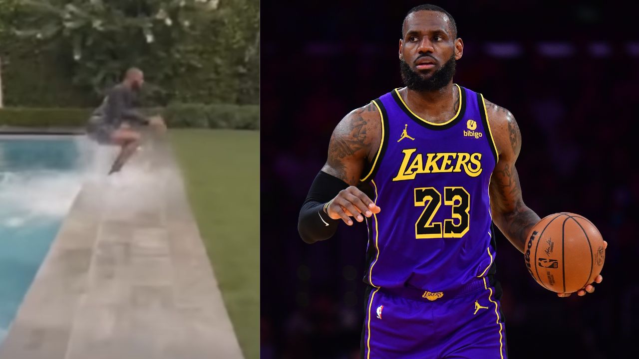 LeBron James Jumping Out of a Pool: Watch Lakers Star’s ‘Creative’ Way of Advertising His LeBron 20s