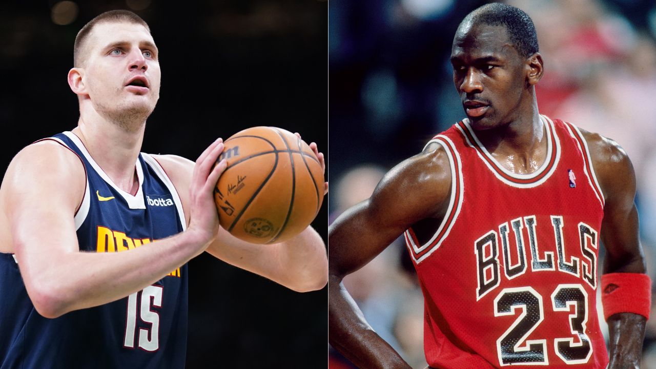 Nikola Jokić (left) and Michael Jordan (right)