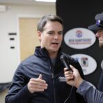 25 September 2016: Jeff Gordon gives an interview before the Bad Boy Off Road 300 at New Hampshire Motor Speedway in Loudon, New Hampshire. (Photo by Fred Kfoury III/Icon Sportswire) AUTO: SEP 25 NASCAR Motorsport USA Chase for the Sprint Cup Round of 16 - Bad Boy Off Road 300