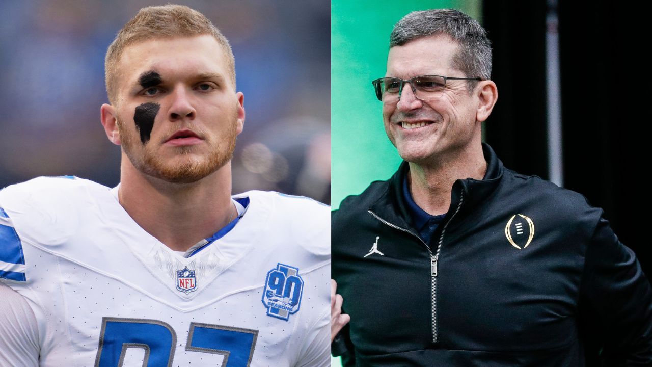 Michigan Alum Aidan Hutchinson Reveals Coach Jim Harbaugh "Slaps the Sh*t Out Of" His Quarterbacks Before Games