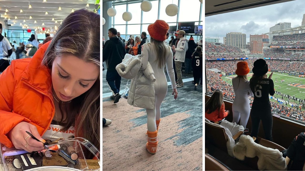 Jake Browning’s Girlfriend Stephanie Niles Shares Behind the Scene Glimpses Of Her Starring Appearance In Bengals Themed Tights