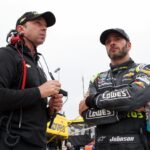 When and how did Jimmie Johnson and Chad Knaus meet for the first time?