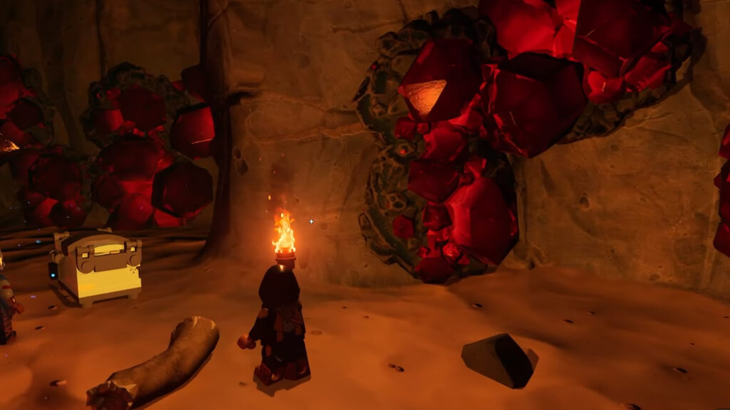 An image showing Ruby in Lego Fortnite which can be cut using Gem Cutter