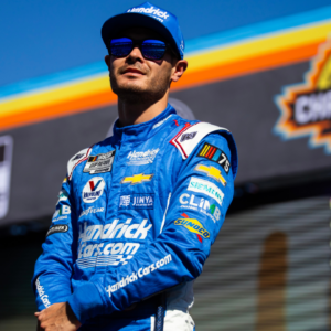 WATCH: Kyle Larson Walks the Ramp With Wife Katelyn Honoring Late Sherry Pollex’s Noble Cause