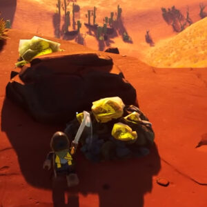 An image showing Amber in Lego Fortnite which can be cut using Gem Cutter