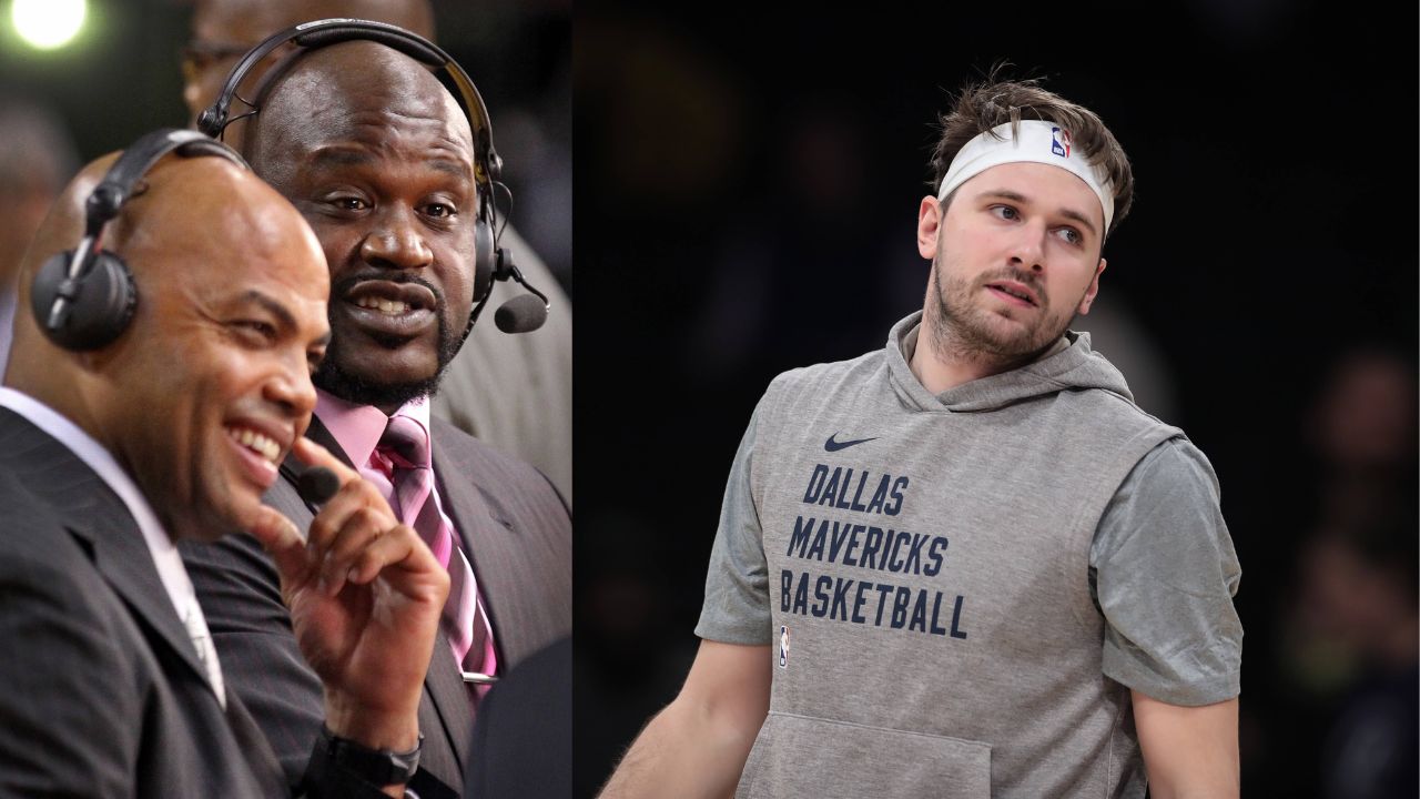 Being Threatened By Shaquille O'Neal, Charles Barkley Hilariously Uses Luka Doncic As A Shield On Inside the NBA