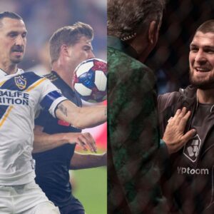 Real Madrid Superfan Khabib Nurmagomedov Shares a Moment With Zlatan Ibrahimović During AC Milan Game