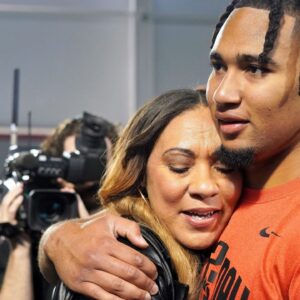 CJ Stroud’s Mom Kim Stroud Proudly Shares Her Son’s Encouraging Message for Caleb Williams