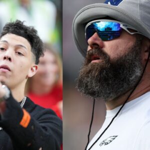 “Trying So Hard to Buddy Up to Jason Kelce”: Fans Spot Jackson Mahomes Clinging to Jason Kelce During Chiefs Super Bowl Celebration