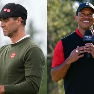 Adam Scott and Tiger Woods