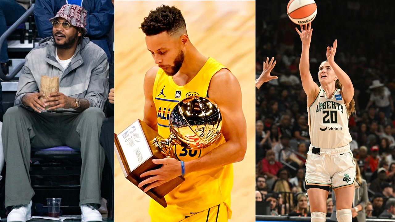 Carmelo Anthony Gives Out ‘Verdict’ on Upcoming Stephen Curry vs Sabrina Ionescu Contest at the All-Star Weekend