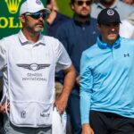 Jordan Spieth and caddie