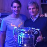 Rafael Nadal (L) and Carlos Costa (R)