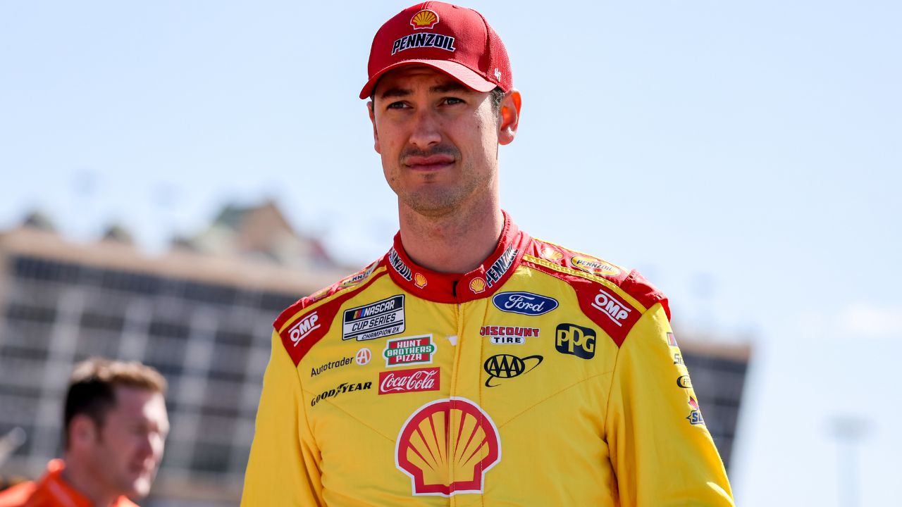 NASCAR Cup Series driver Joey Logano (22) on pit road prior to qualifying for the Ambetter Health