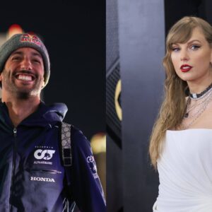 Daniel Ricciardo (L) and Taylor Swift (R)