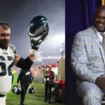 Shaquille O'Neal Fake Cries as Jason Kelce Showers Him With Praise: "Most Dominating Big Man I've Ever Seen"